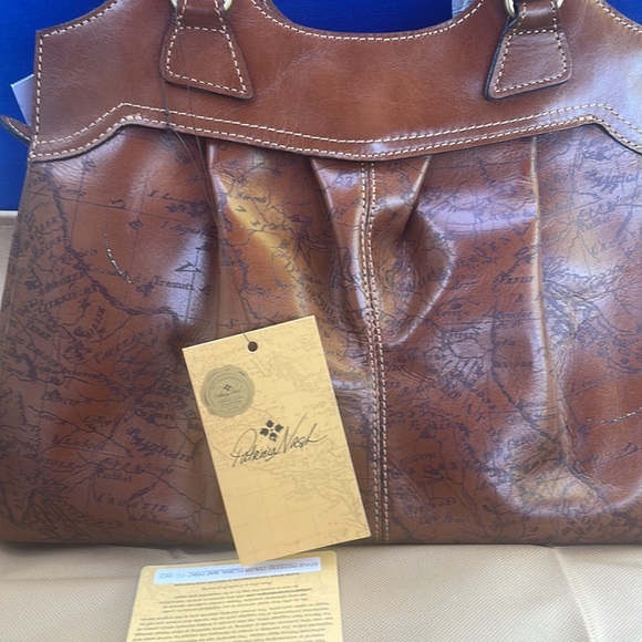 Patricia Nash Napoli Shoulder Bag Floral Map Print - Picture 8 of 12